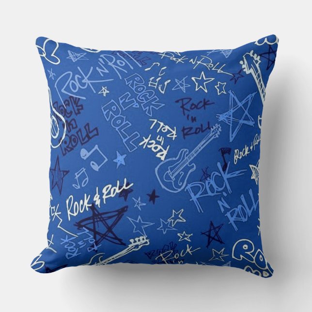 Coussin Rock & Roll Rock Star Blue Thaillow Pillow (Recto)