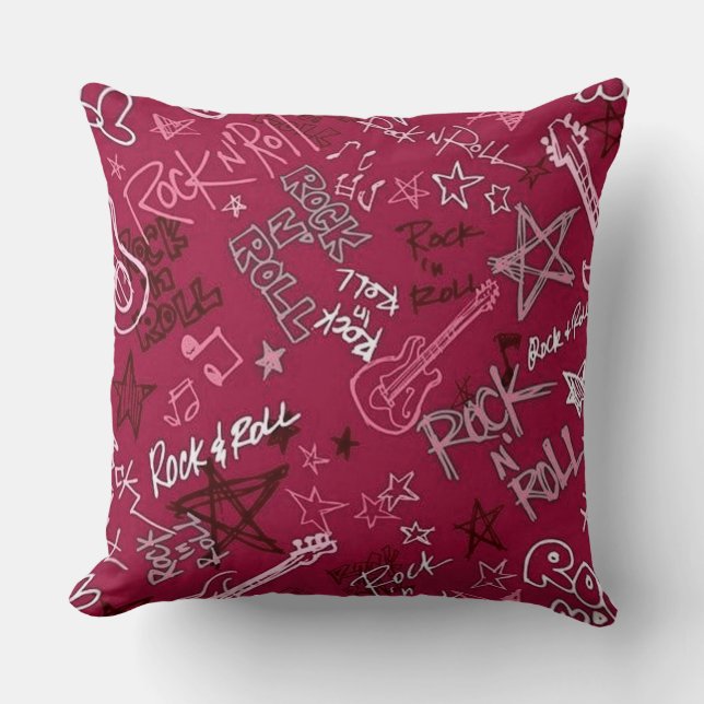 Coussin Rock & Roll Rock Star Pillow Red (Recto)