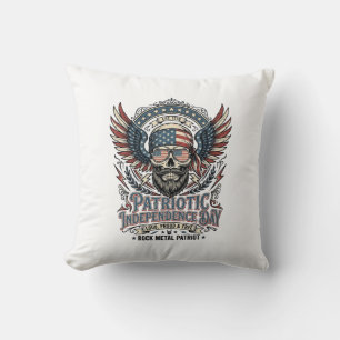 Coussin Rocker du bandana patriotique Gloire ancienne Méta