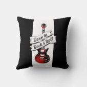 Coussin Rocker Guitar Né à Rock et Roll Music Jeter Pi (Verso)
