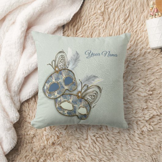 Coussin Rococo Rich Motif design avec masques (Couverture)