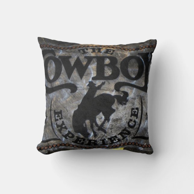 Coussin rodéo de cowboy de cheval de ruée de pays (Recto)