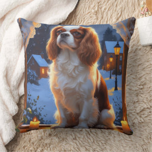 Coussin Roi Cavalier avec lumières de Noël