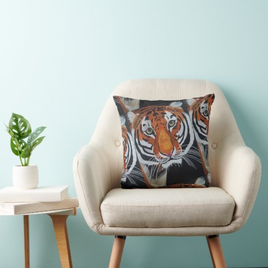 Coussin Roi de la Jungle Peinture d'Alfred Fox (Chaise)