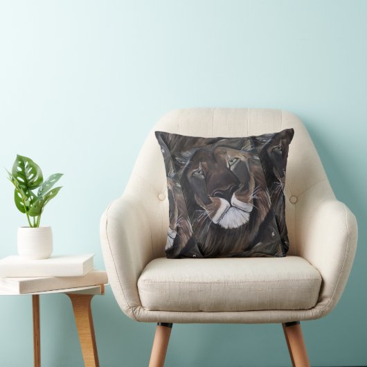 Coussin Roi des bêtes Peinture d'Alfred Fox (Chaise)