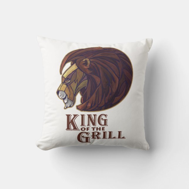 Coussin Roi du Grill (Recto)