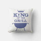 Coussin Roi Du Grill, Bleu (Recto)