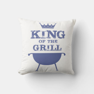 Coussin Roi Du Grill, Bleu