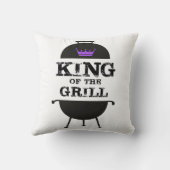 Coussin Roi Du Grill, Couronne Violette Noire (Verso)