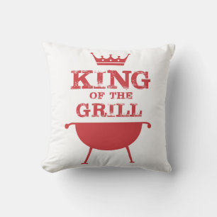 Coussin Roi Du Grill, Rouge