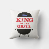 Coussin Roi Du Grill, Rouge Couronne Bleue (Verso)