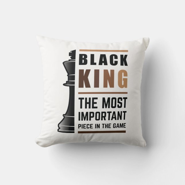 Coussin Roi Noir La Pièce la Plus Importante du Jeu 2 (Recto)