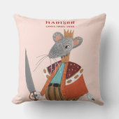 Coussin Roi Souris Casse-Noisette rose (Recto)