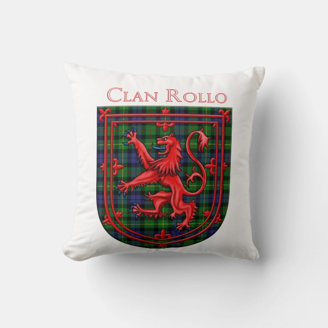 Coussin Rollo Tartan Scottish Plaid Lion Rampant (Recto)