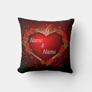 Coussin Romance cardiaque personnalisée