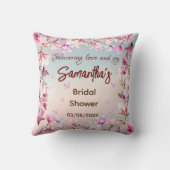 Coussin Romance en Fleur - Réception de Mariage Florale Ma (Verso)