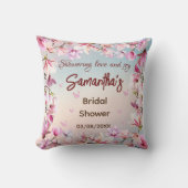 Coussin Romance en Fleur - Réception de Mariage Florale Ma (Recto)