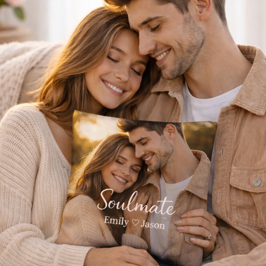 Coussin Romantic Couple Photo Personalized Cushion Gift
