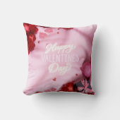 Coussin Romantic "Happy Valentine's Day" Rose  (Recto)