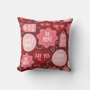 Coussin Romantic Love Notes Collage