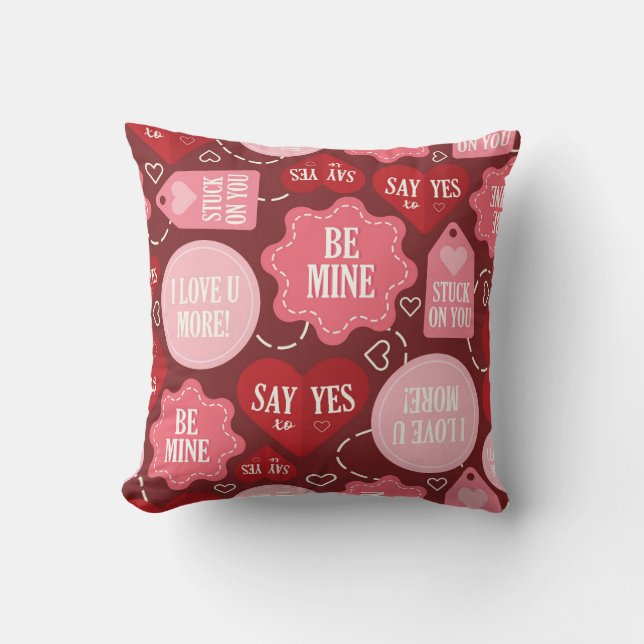 Coussin Romantic Love Notes Collage (Recto)