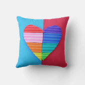 Coussin Romantic Love Twin Rainbow Hearts (Verso)
