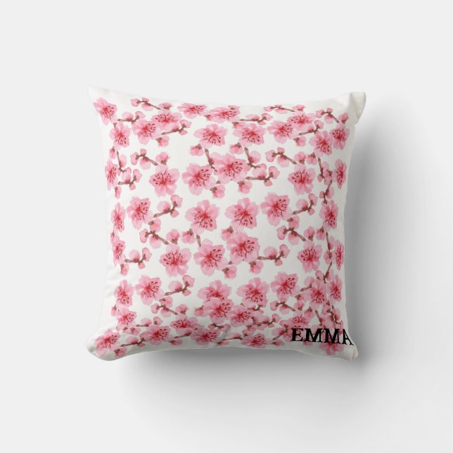 Coussin Romantic pink Cherry blosson (Recto)
