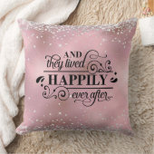 Coussin Romantic Pink Glitter Wedding Love Quote (Couverture)
