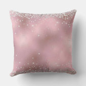 Coussin Romantic Pink Glitter Wedding Love Quote (Verso)