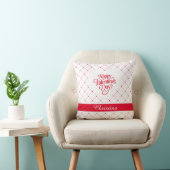 Coussin Romantic Red Hearts Personalized Valentine (Chaise)
