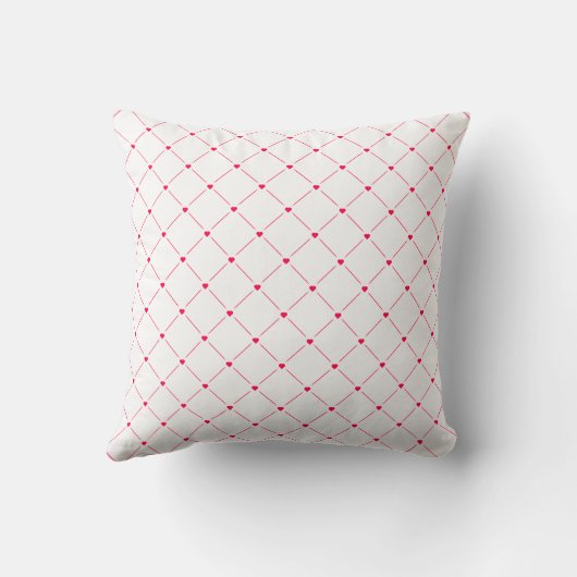 Coussin Romantic Red Hearts Personalized Valentine (Verso)