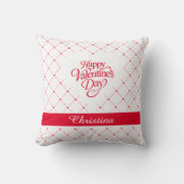 Coussin Romantic Red Hearts Personalized Valentine (Recto)