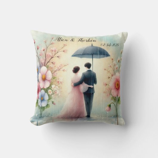Coussin Romantic Wedding pastell (Recto)