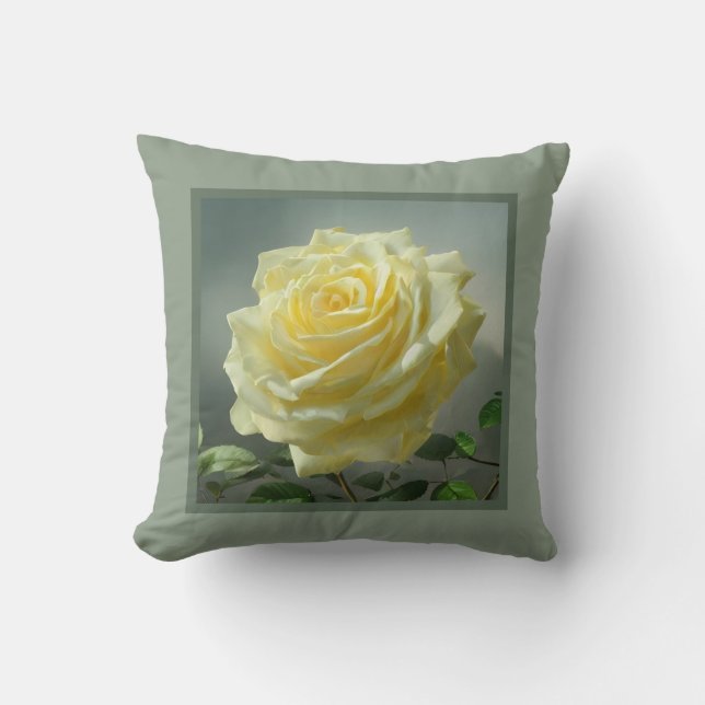 Coussin - romantique à fleurs, fleur rose, rose (Recto)