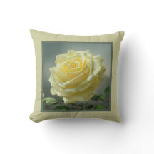 Coussin - romantique à fleurs, fleur rose, rose