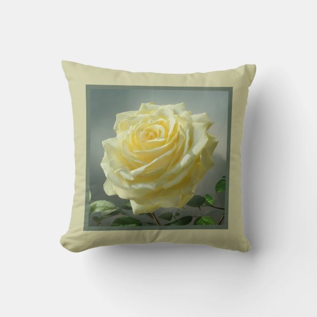 Coussin - romantique à fleurs, fleur rose, rose (Recto)