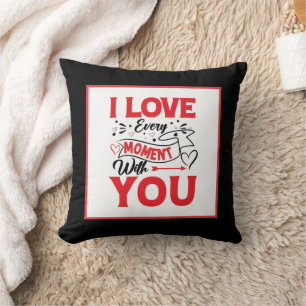 Coussin Romantique amour mot art Anniversaire