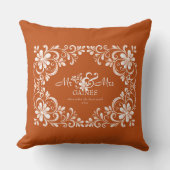 Coussin Romantique Burnt Orange Shabby Chic M. Mme Mariage (Recto)