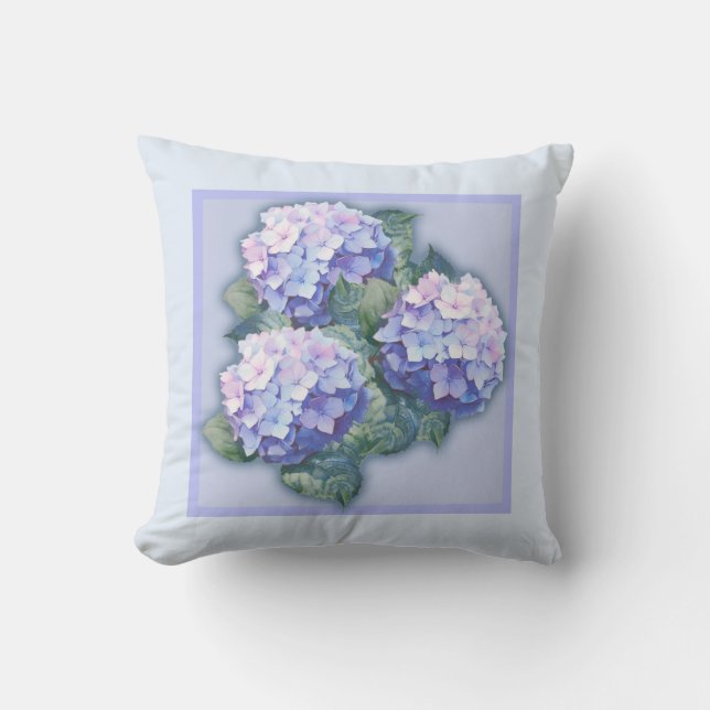 Coussin - romantique floral, fleur, hidrangea (Recto)