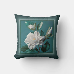 Coussin - romantique floral, fleur, magnolia