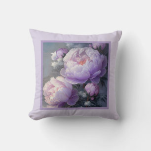 Coussin - romantique florale, fleur de pivoine, pa