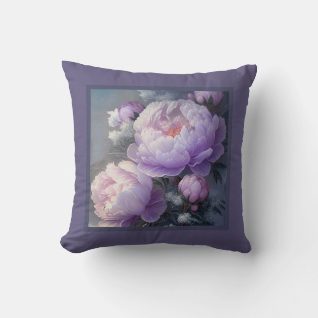 Coussin - romantique florale, fleur de pivoine, pa (Recto)