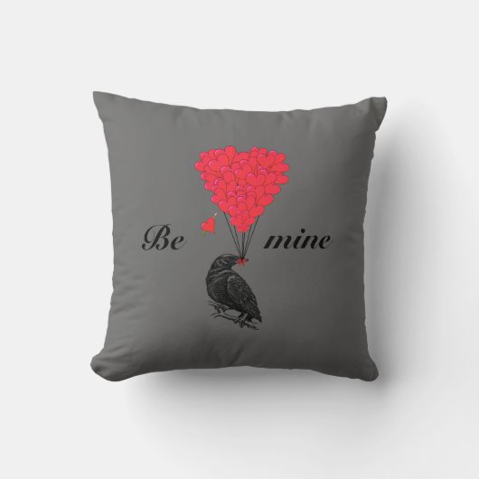 Coussin Romantique gothique corneille valentines amour coe (Recto)