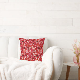 Coussin Romantique Rose Rouge Petals Floral Amour