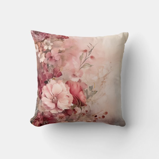 Coussin Romantique whimsical floral (Recto)