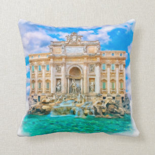Coussin Rome - La Dolce Vita - fontaine de TREVI
