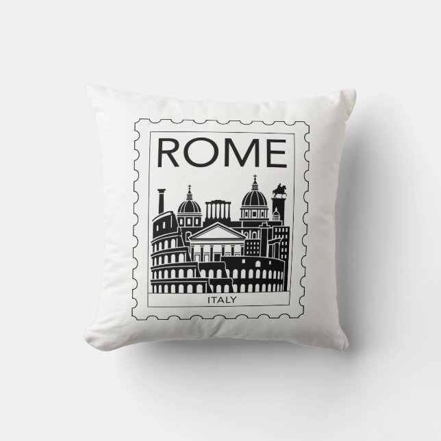 Coussin Rome Souvenir Italie Postage Timbre (Recto)