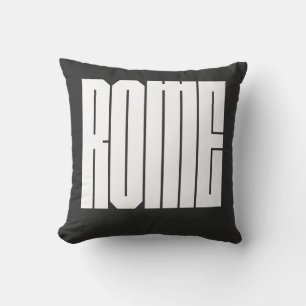 Coussin Rome Ville Italienne Gras Type de Caractère en Blo