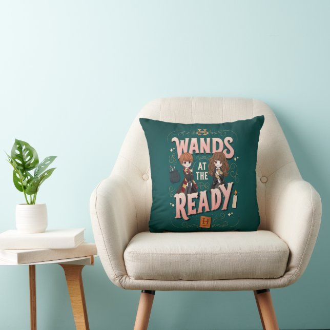 Coussin Ron & Hermione Wands au Ready (Chaise)