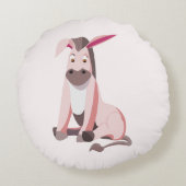 Coussin rond à âne rose (Dos)